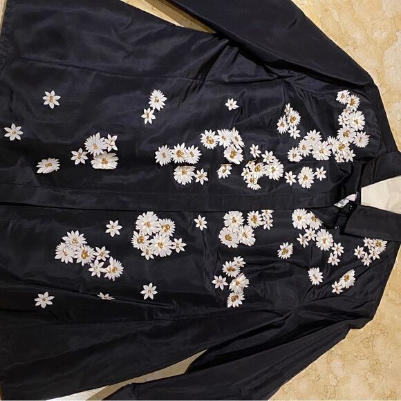 NWT -CAROLINA HERRERA Black embellished Techno fabric evening jacket- size L - Picture 7 of 12